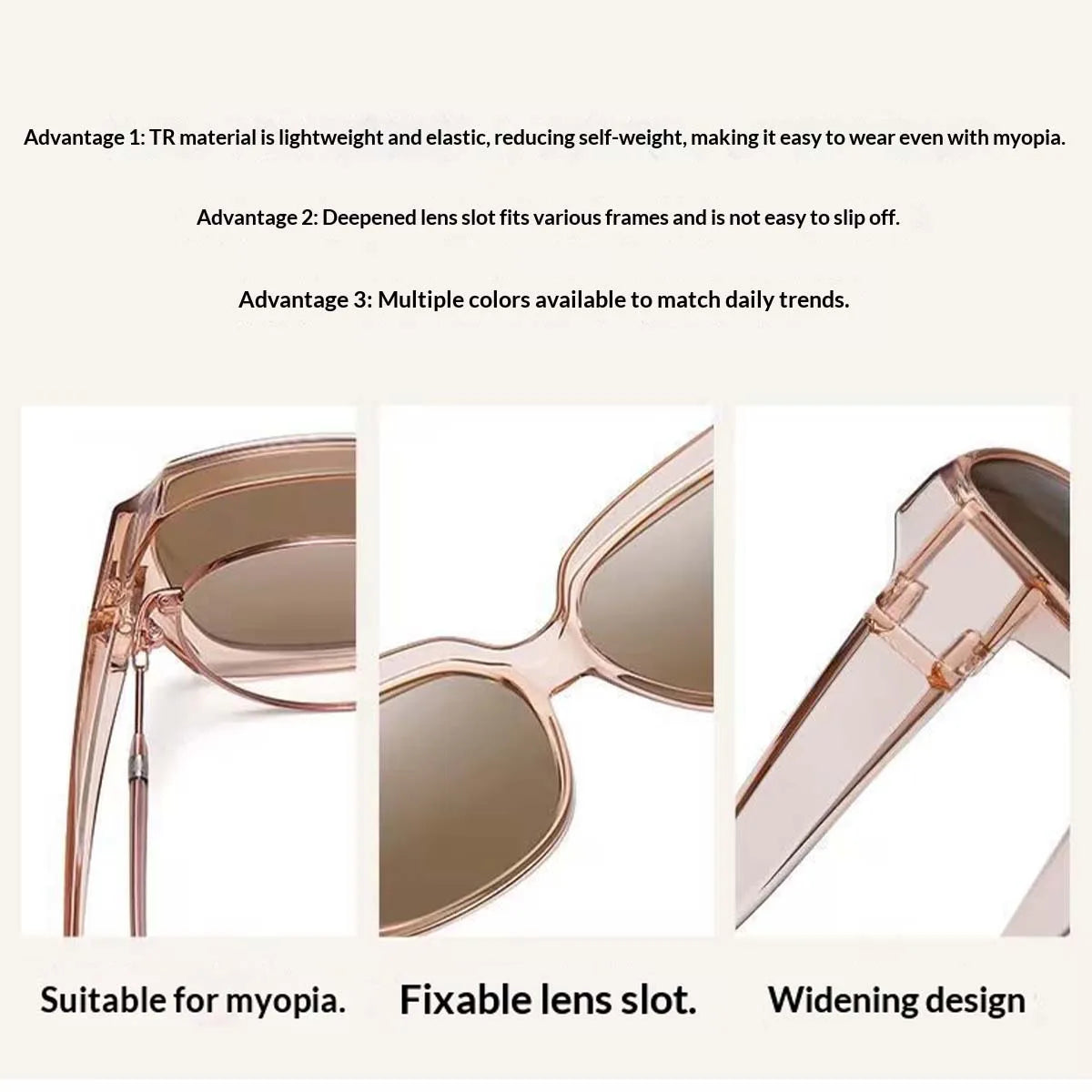 1 Stück Sonnenbrille zum Überziehen von Brillen, polarisiert, für Männer und Frauen, Wrap-Around-Brille, UV400-Schutz für Autofahren und Outdoor-Aktivitäten T01