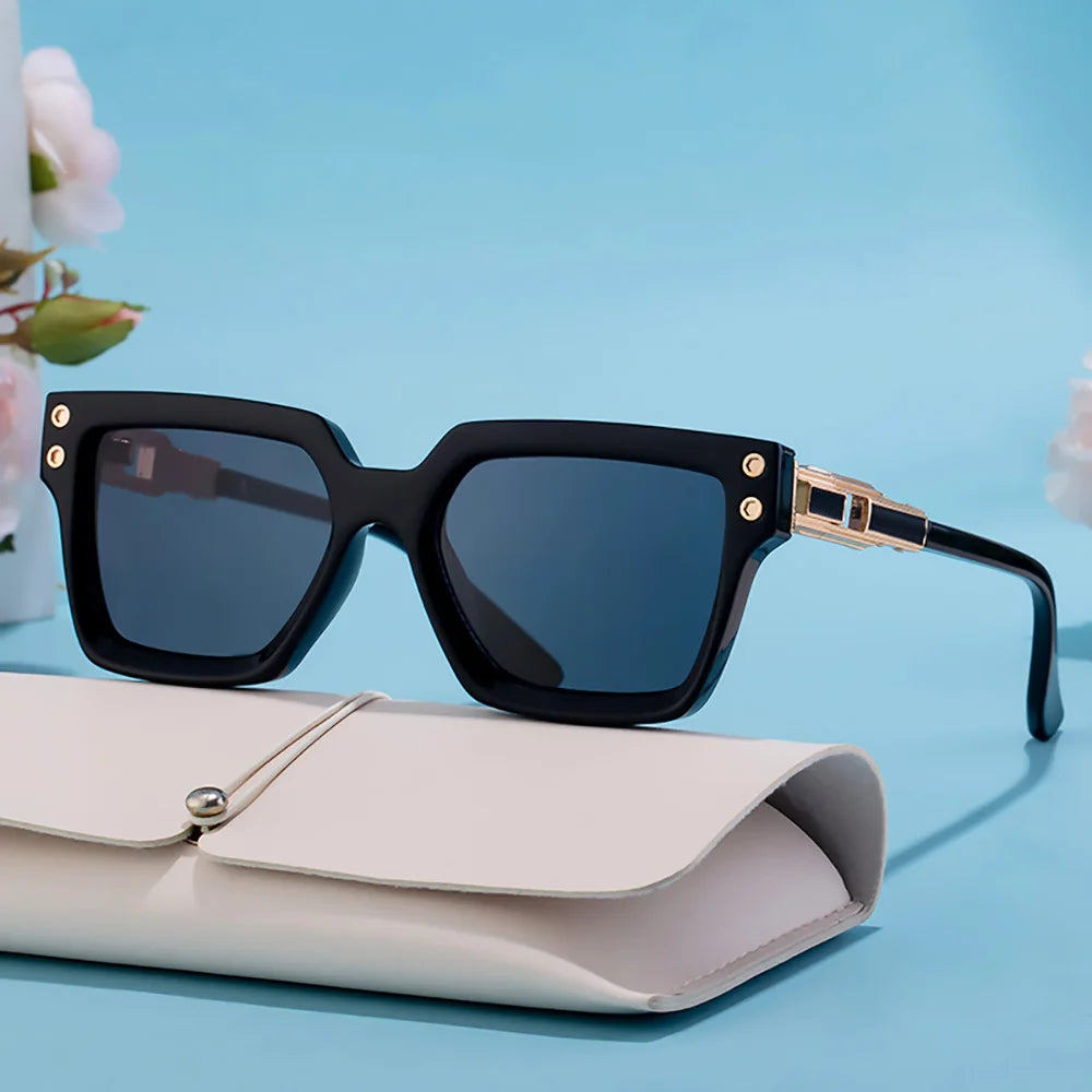 Luxus Vintage 2025 Design Quadratische Sonnenbrille Für Männer Mode Übergroßen Anti-Reflektierende UV400 Driving Shades Frauen Brillen