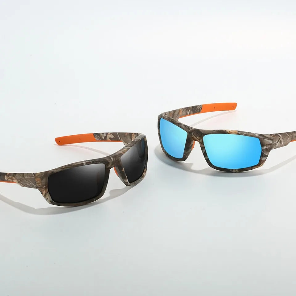 Neue Sonnenbrille für Männer Sport Polarisierte Quadratischen Rahmen Camouflage Sonnenbrille Fahren Angeln Radfahren Skifahren Sonne Brillen UV400
