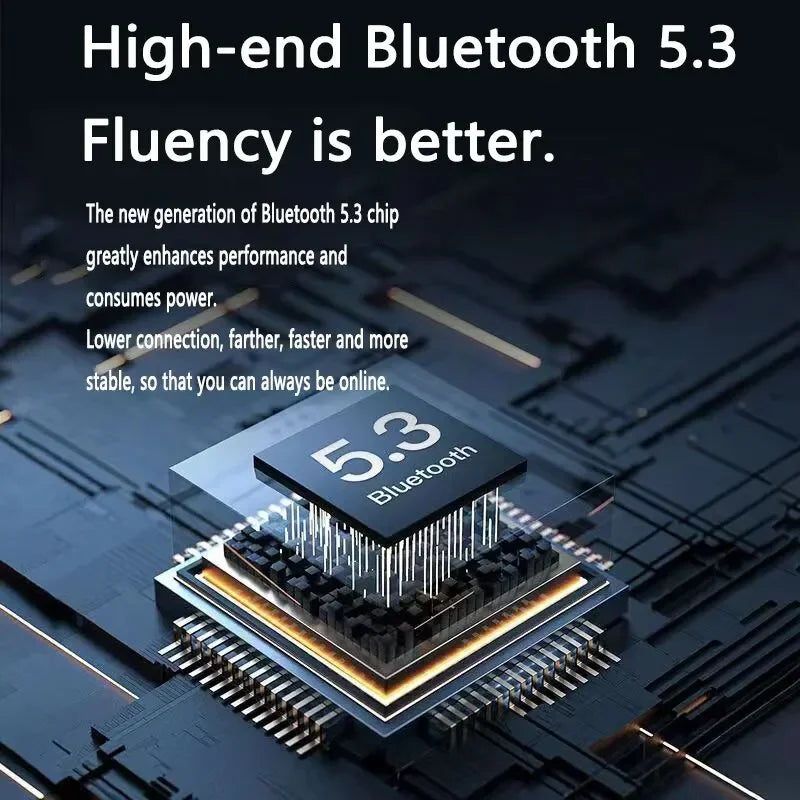 Original t2 drahtlose Bluetooth-Kopfhörer transparente Hifi-Kopfhörer LED Power Digital Display Stereo-Sound-Kopfhörer für Xiaomi