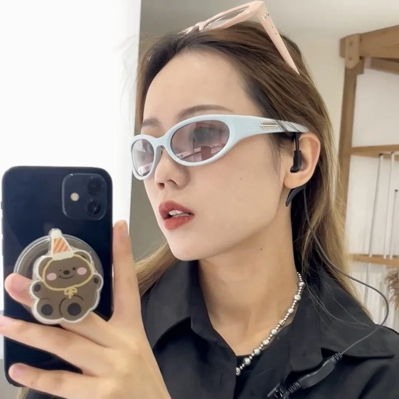 Koreanische radfahren blaue sonnenbrille frauen ins street shot sonnenschutz brille staub dichte wind dichte reit brille uv400 sonnenbrille männer