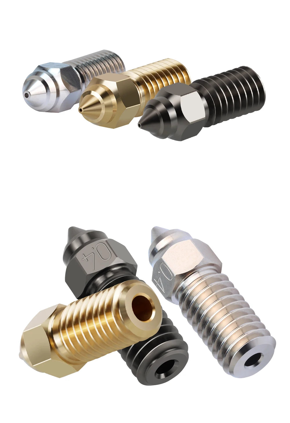Für ELEGOO Neptune 4 Düsen aus gehärtetem Stahl, 1,75 mm Düsenlänge 18 mm, für Elegoo Neptune 4 Pro 3D-Drucker