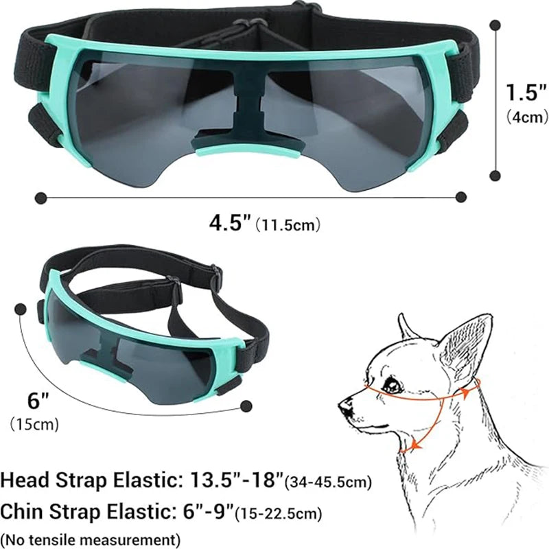 Hunde-Sonnenbrille, kleine Hundebrille für kleine Hunde, winddichte Anti-UV-Brille für Hunde, Augenschutz im Freien