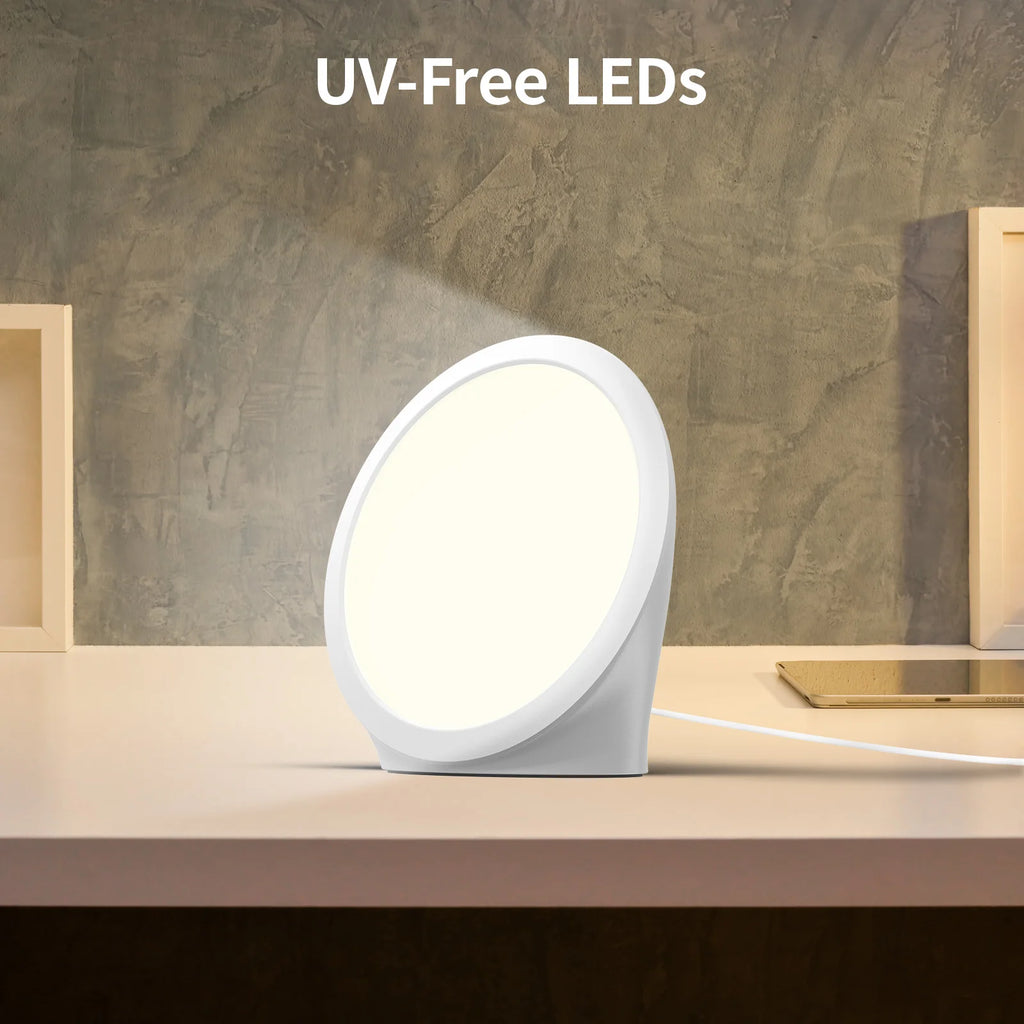 SAD-Lampe, Tageslichtlampe mit 3 Farbtemperaturen, 6 Timer, Speicherfunktion, Touch-Steuerung für Büro/Schreibtisch/Zuhause/Schlaf