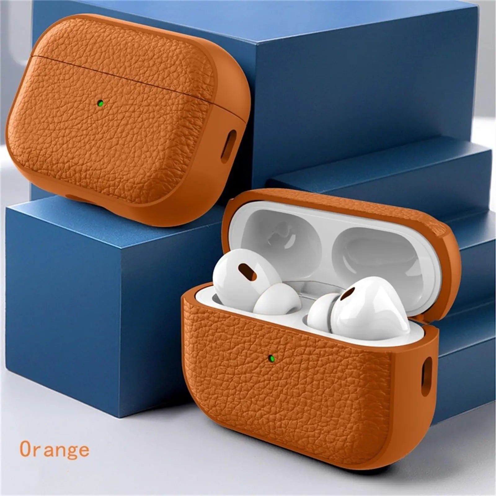 Für AirPods Pro 3, Ledermuster, TPU-Schutzhülle, Zubehör, niedliche Haut, vollständige Schutzhülle mit Schlüsselanhänger für AirPods Pro 3-Hülle