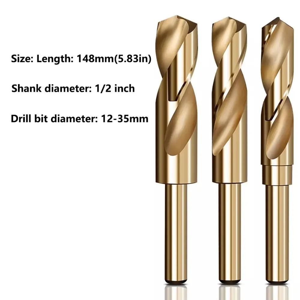 Tragbare 12mm-35mm Spiralbohrer Spiral-Hss-Kobalt bohrer langlebige Multifunktions-Kobalt bohrer mit reduziertem Schaft