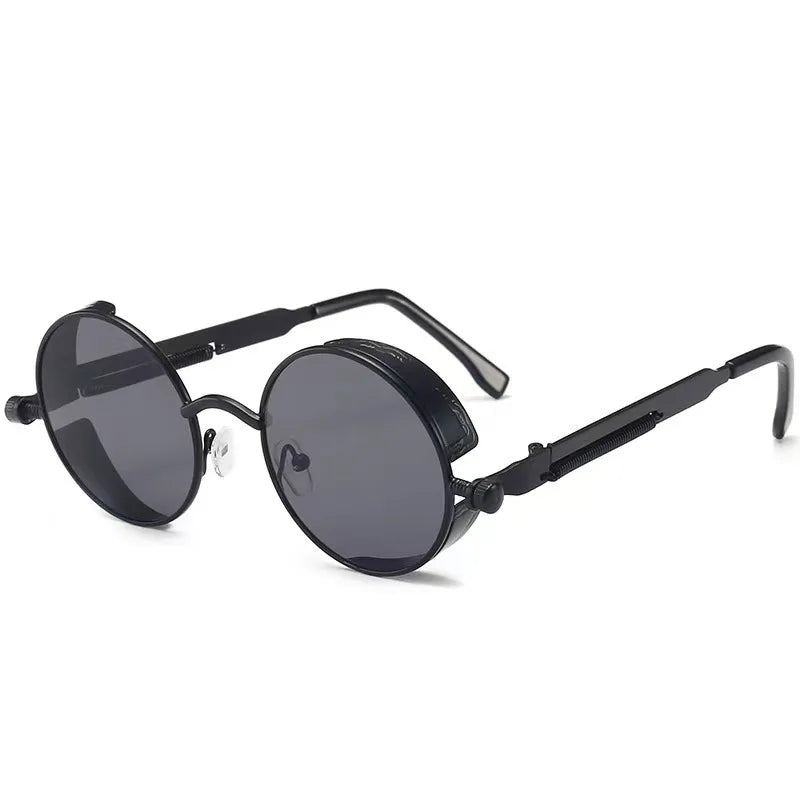 Runde Sonnenbrille Mann Gothic Steampunk Sonnenbrille für Frauen Marke Designer Vintage Mode Metall Shades Brillen Gafas De Sol