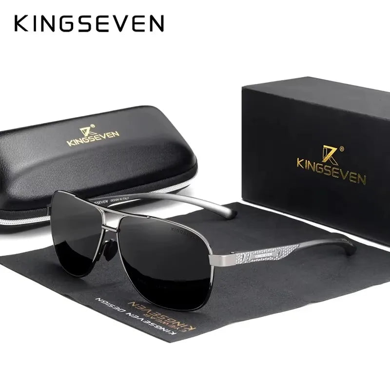 KINGSEVEN Polarisierte Aluminium Sonnenbrille Männer UV400 HD Objektiv Pilot Augenschutz Photochrome Gläser Frauen Nachtsicht Brillen