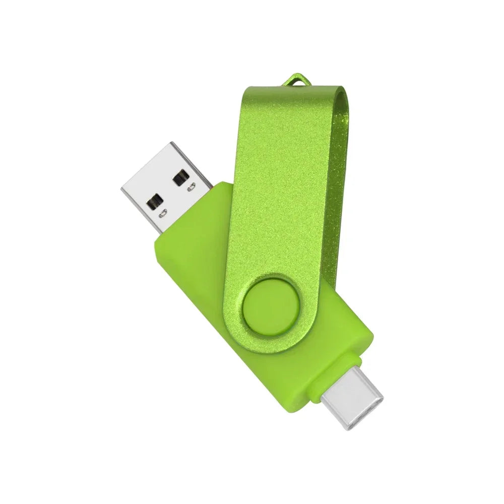 Typ-C 2 IN 1 Hochgeschwindigkeits-OTG-USB-Flash-Laufwerk TYP C Pen Drive 128 GB 64 GB 32 GB 16 GB 8 GB 4 GB Pendrive USB 2.0 Memory Stick