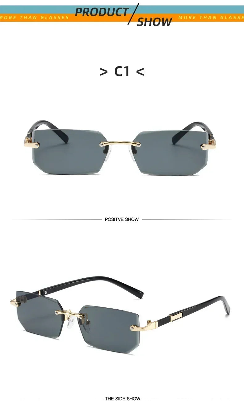 Mode High Definition Sonnenbrille Männer Damen Blau Licht Blockieren Augenschutz Brillen Randlose Quadratische Rahmen Brillen Goggle
