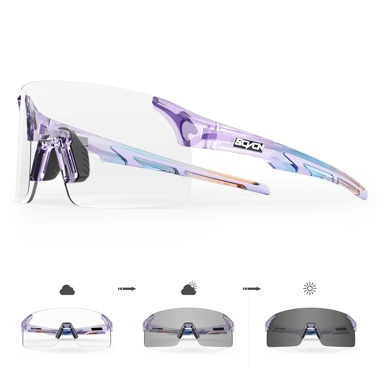 SCVCN Photochrome Sonnenbrille Outdoor Sport Fahrrad Radfahren Gläser Mann MTB Klettern Gläser Brillen Frauen Fahren Fahrrad Brille