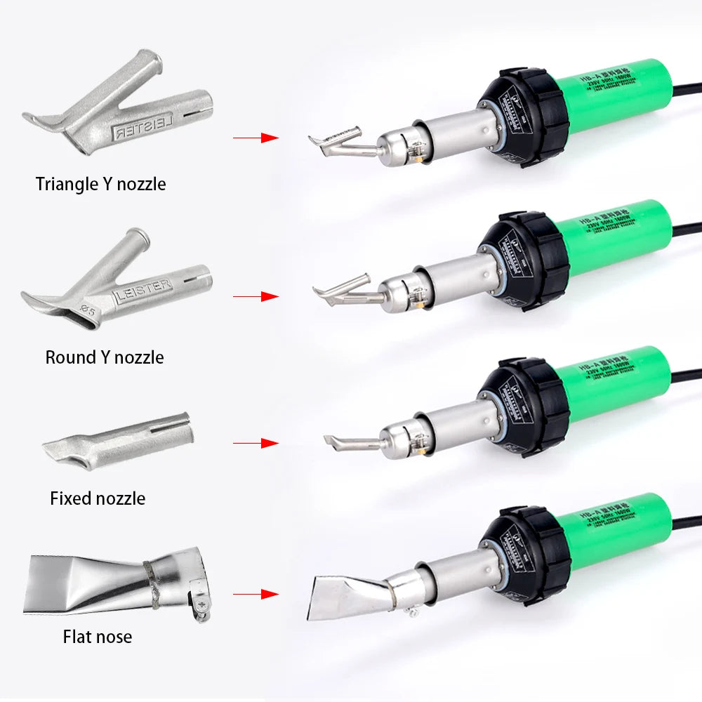Kunststoff-Schweißmaschine, verwendet für PP-PVC-Stoßstange, 1600 W, 220 V, Kunststoff-Schweißpistole, Heißluftgebläse, Wärmebrenner, Schweißerdüse