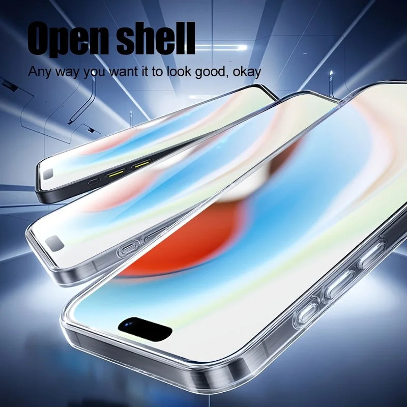 Displayschutzfolie aus gehärtetem Glas für iPhone 16 15 14 13 12 11 17 Pro Max 16e Schutzfolie iPhone16 Pro Max XR X XS Max 7 8 16Plus