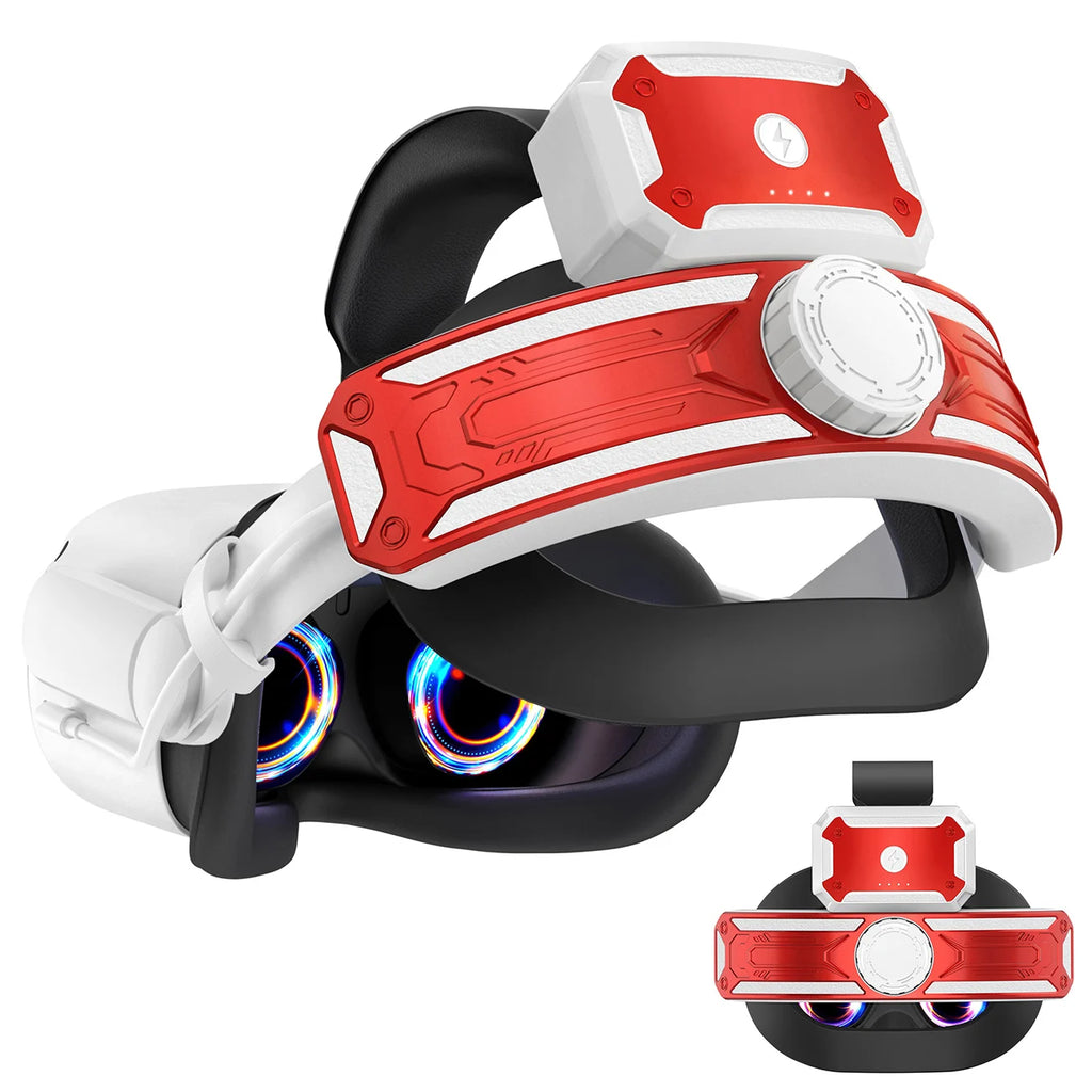 Kopfband mit Akku für Meta/Oculus Quest 2, verstellbares Elite-Gurt-Ersatzzubehör für Oculus/Meta Quest 2
