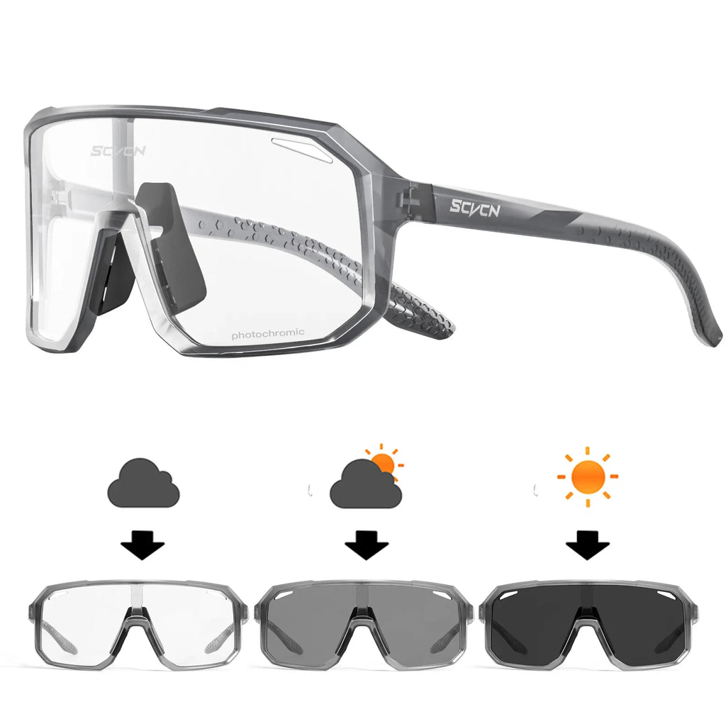 SCVCN Fahrradbrille, Fahrrad, Mountainbike, Wandern, Camping, Golf, UV400, Sonnenbrille, Sportschutzbrille für Männer und Frauen, Baseball