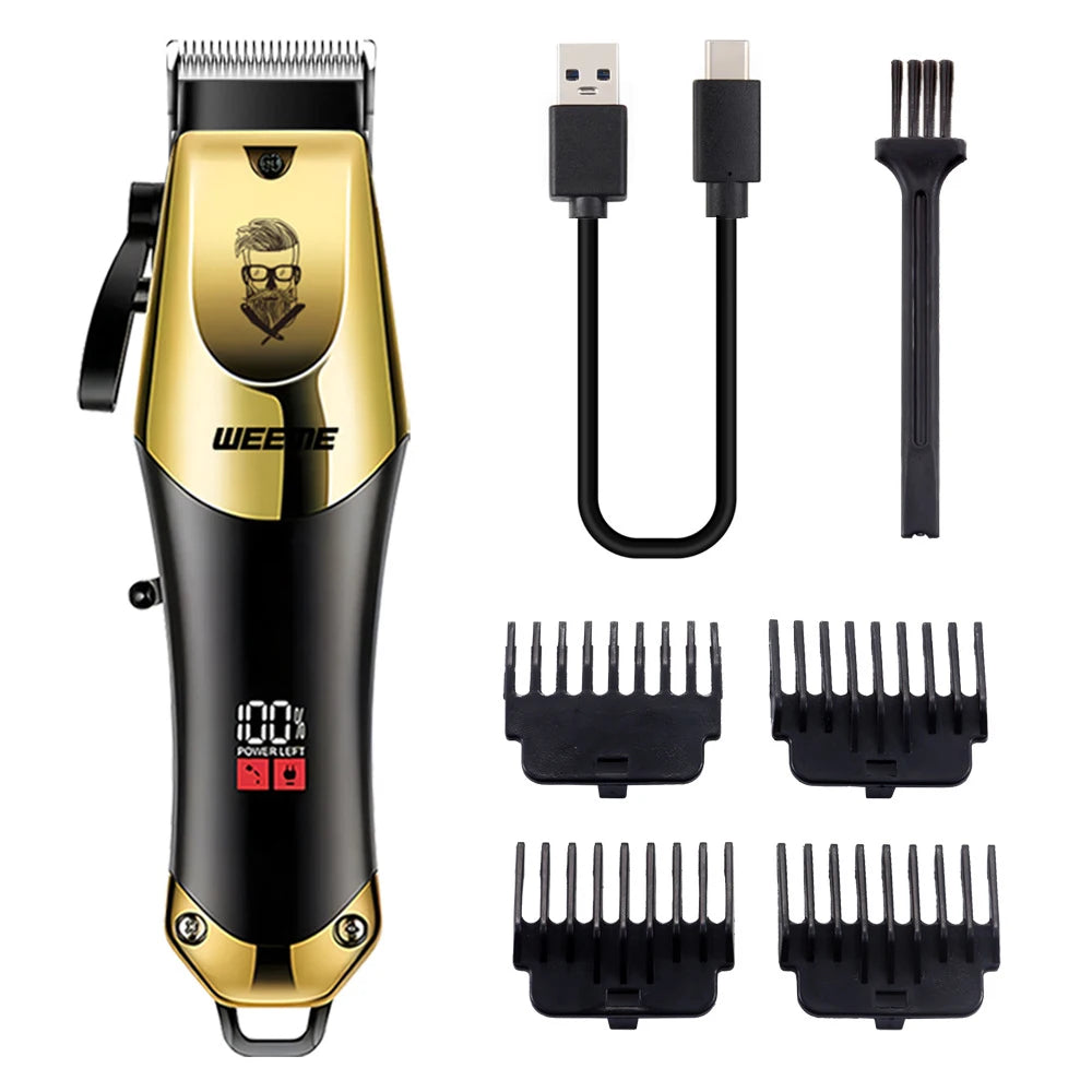 T9 Vintage Herren elektrische Haarschneidemaschine Bartschneider/wiederaufladbare Haarschneidemaschine mit Nasenhaarschneider Kit Freund Geschenk