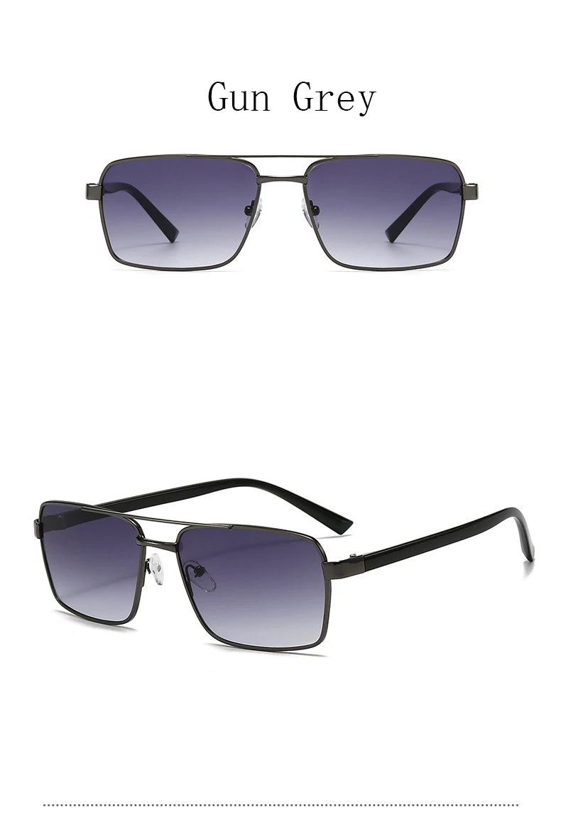 Quadratische Sonnenbrille für Männer und Frauen, modisch, klassisch, Retro, Vintage, Trenddesign, braune Gläser, UV400-Sonnenbrille, männliche und weibliche Brillen, 2026
