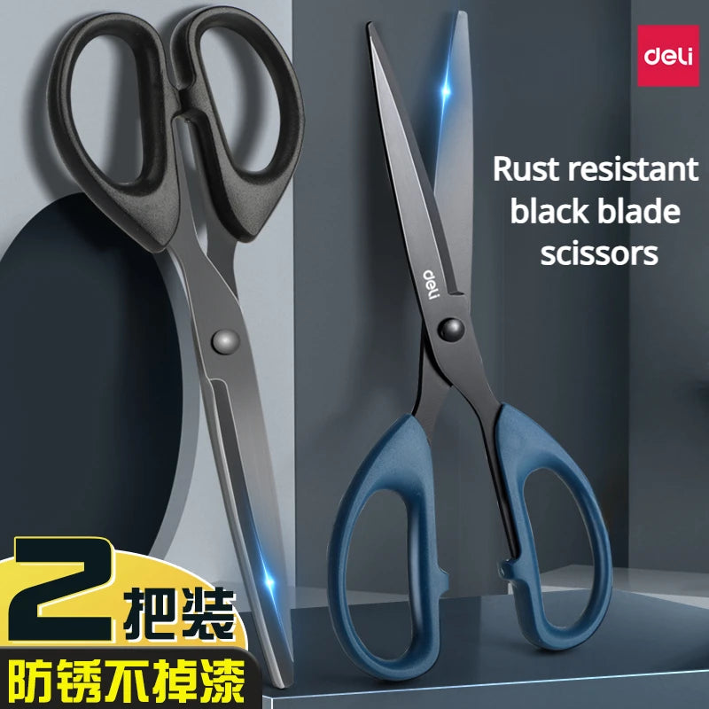 Deli 210/175mm Schwarz Edelstahl Schere Business Büro Schreibwaren Hause Schneider Schere Küche Messer Cutter Schneiden Werkzeug
