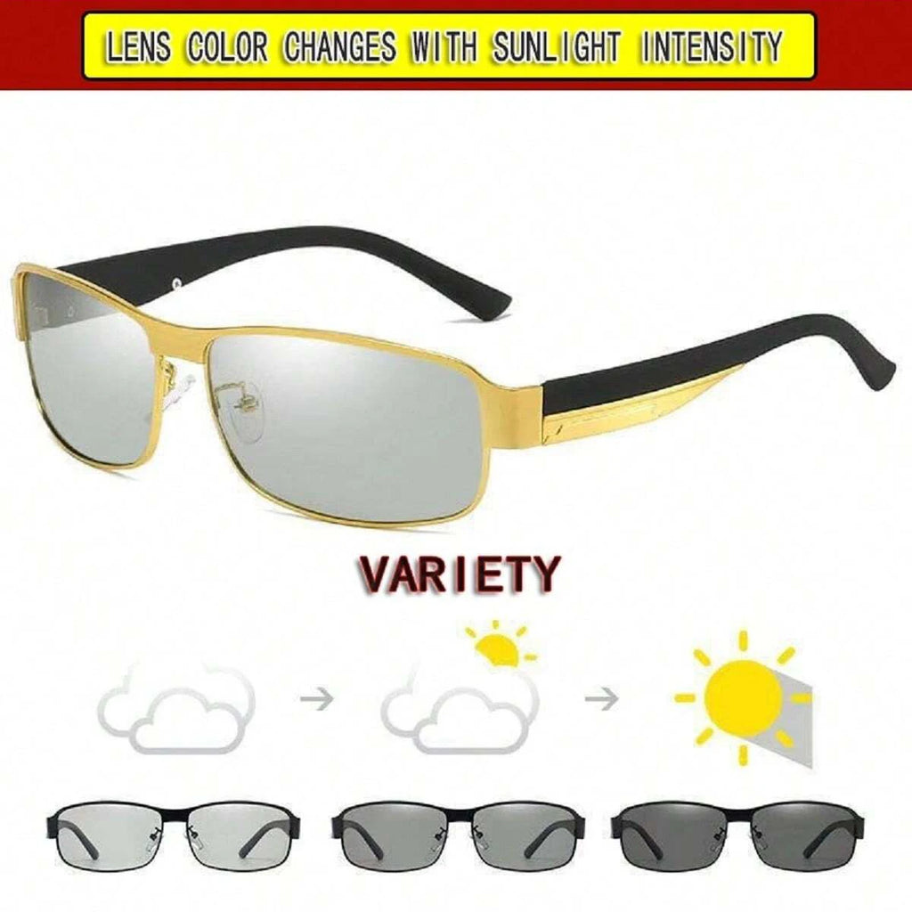 Sonnenbrille für Männer, Tag- und Nachtsicht, Fahren, Angeln, polarisiert, Anti-UV-Trend, Sonnenbrille für Männer, Glas, authentischer Sonnenschutz, Su