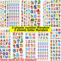 6 Stück Buchstaben Zahlen Aufkleber 3D Puffy Cartoon Alphabet Aufkleber für DIY Handwerk Scrapbook Notebook Label Party Decor ZSY