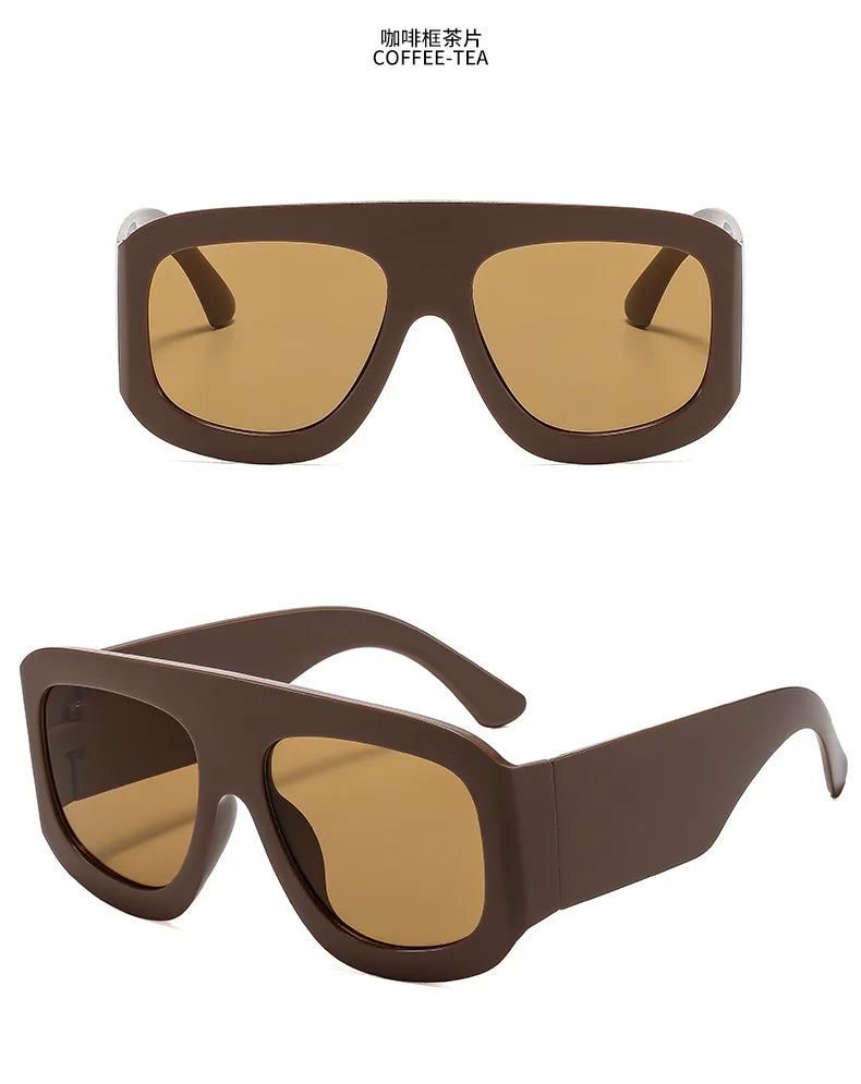 Übergroße quadratische Sonnenbrille für Männer und Frauen, 2025, neueste Mode, trendige INS-Partybrille, Unisex, stilvolles Accessoire, Freundschaftsgeschenke