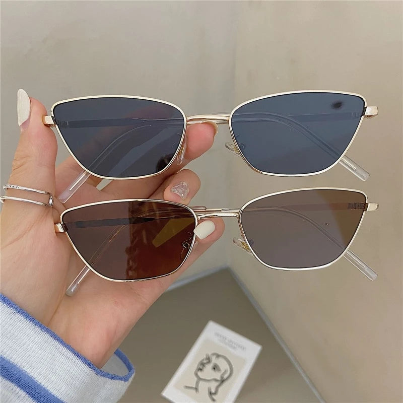 Sonnenbrille für Damen, klassisch, modisch, übergroß, antireflexig, Vintage, quadratisch, Metall-Sonnenbrille, Fahrbrille, UV400, О
