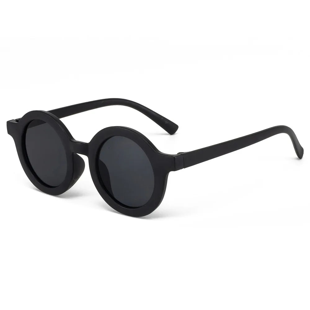 Kindersonnenbrille, runder Rahmen im Einsatzstil, Baby-Sonnenbrille für 1–7 Jahre alte Babys, Sonnenschutz, Sonnenschutz