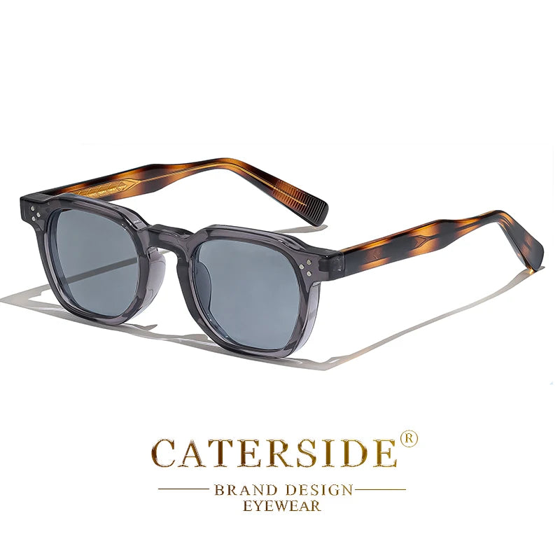 CATERSIDE Modische Herren-Sonnenbrille, kleiner Rahmen, quadratisch, personalisiertes Design, Sonnenbrille für Damen, Reisen, Party, Business, Festival, Geschenk