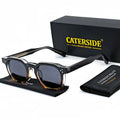 CATERSIDE Modische Herren-Sonnenbrille, kleiner Rahmen, quadratisch, personalisiertes Design, Sonnenbrille für Damen, Reisen, Party, Business, Festival, Geschenk