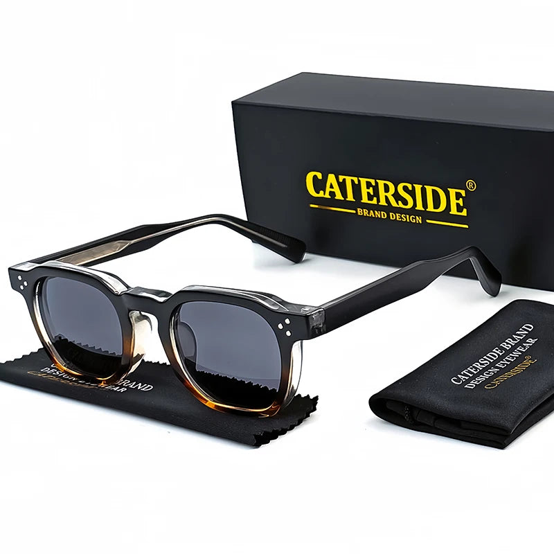 CATERSIDE Modische Herren-Sonnenbrille, kleiner Rahmen, quadratisch, personalisiertes Design, Sonnenbrille für Damen, Reisen, Party, Business, Festival, Geschenk