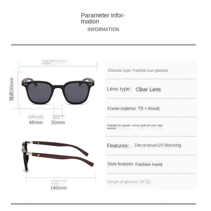 Trendige Retro-Sonnenbrille mit Holzmaserung für Damen und Herren, neue Sonnenbrille mit quadratischem Rahmen, UV-Schutz, Fahrradbrille, Outdoor, Straße