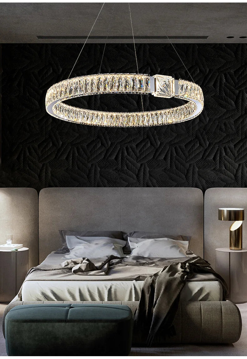 Moderne Luxus LED Kristall Kronleuchter Home Villa Beleuchtung Wohnzimmer Esszimmer Dekoration Decke Pendel leuchten Innen leuchten
