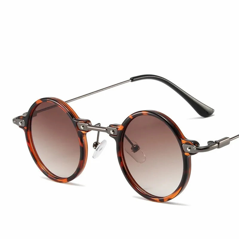 Runde Sonnenbrille für Männer Frauen Retro Steampunk Sonnenbrille männlich weiblich Marke Designer Metallrahmen Brillen Sonnenbrillen oculos de sol