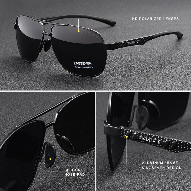 KINGSEVEN Polarisierte Aluminium Sonnenbrille Männer UV400 HD Objektiv Pilot Augenschutz Photochrome Gläser Frauen Nachtsicht Brillen