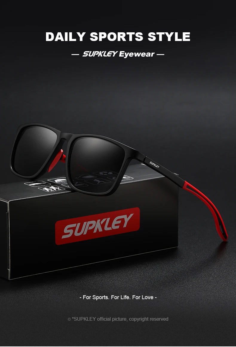 Supkley sport sonnenbrille für männer frauen bequeme leichte polarisierte sonnenbrille uv400 brillen zubehör beste geschenk wahl