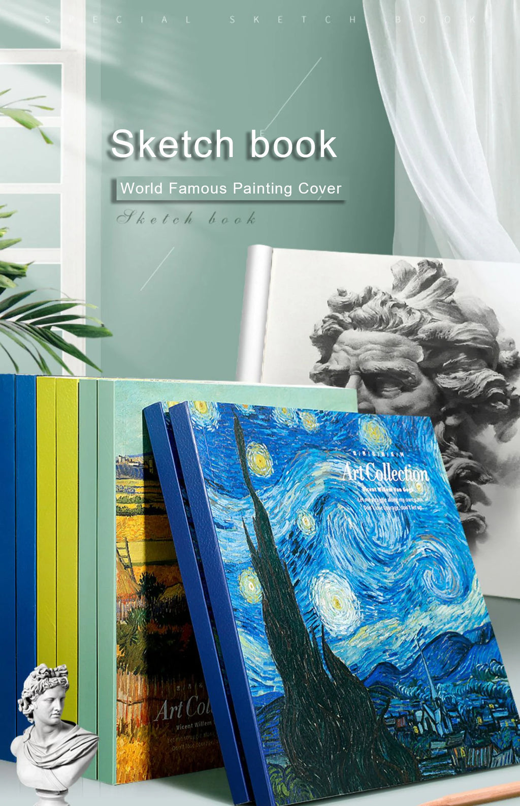 Leeres Skizzenbuch für 20 Karat 80 Blatt Papierkunststudenten, die zu zeichnen lernen, farbige Bleigemälde, Buntstift, Malerei, Kunstbedarf