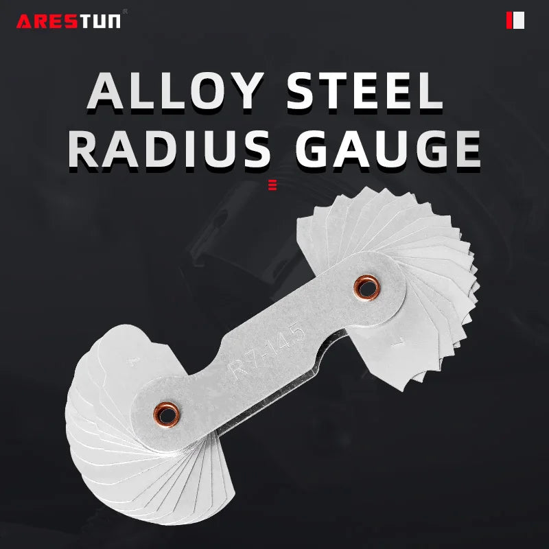 Radiusvorlage R-Messgerät R1-6,5 7-14,5 15-25 26-80 Radius-Messplatte Filetlehre Außen Intern Konkav Konvex Messwerkzeuge