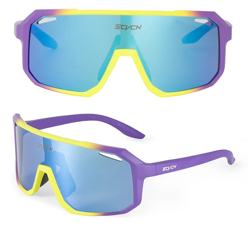 SCVCN Fahrradbrille, Fahrrad, Mountainbike, Wandern, Camping, Golf, UV400, Sonnenbrille, Sportschutzbrille für Männer und Frauen, Baseball