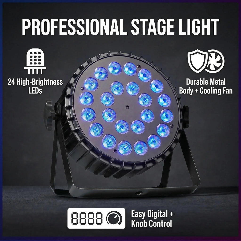 LED Par licht 24x18W RGBWA UV 6in1 led Bühne licht beruf Bühne beleuchtung Aluminium gehäuse dj waschen licht