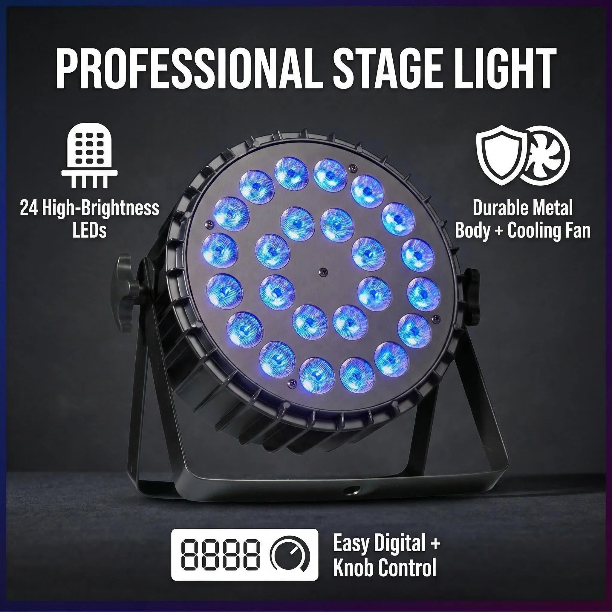 LED Par licht 24x18W RGBWA UV 6in1 led Bühne licht beruf Bühne beleuchtung Aluminium gehäuse dj waschen licht