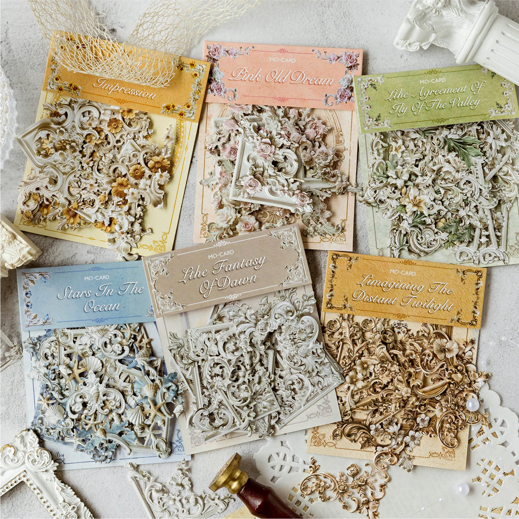 20 stücke Vintage Ecke Aufkleber europäischen Stil Blume Spitze hohle Materialien Scrap booking Deko Junk Journal Briefpapier Lieferungen