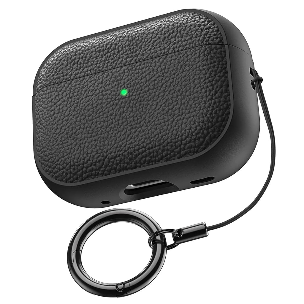 Für AirPods Pro 3, Ledermuster, TPU-Schutzhülle, Zubehör, niedliche Haut, vollständige Schutzhülle mit Schlüsselanhänger für AirPods Pro 3-Hülle