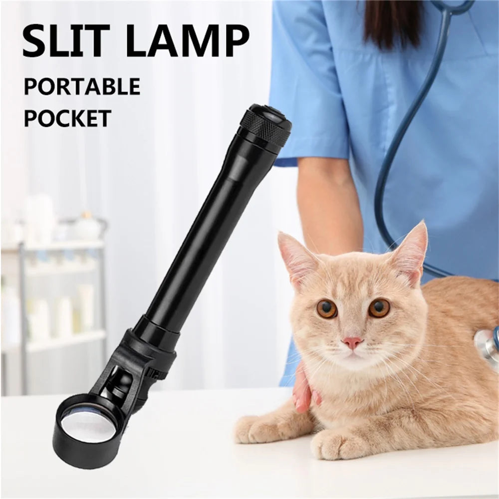 Tragbare Handspaltlampe für Tierärzte zur Untersuchung von Hunden, Katzen und Pferden: Katarakt, Hornhaut, Augenlid, Sklera, Iris