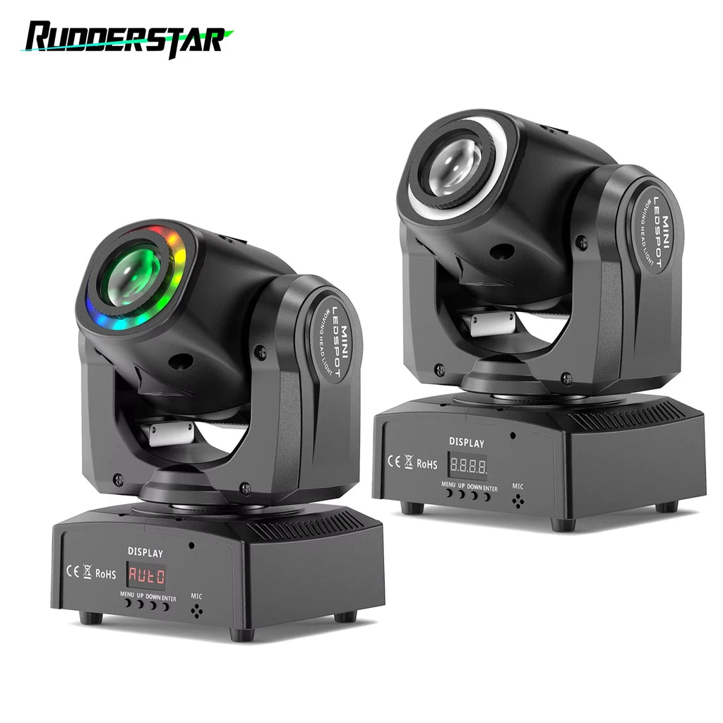 2 Stück 50W Beam Moving Head Licht RGB Farbmischung Musterlichter Bühneneffektbeleuchtung für Disco Show Konzert Party KTV Theater