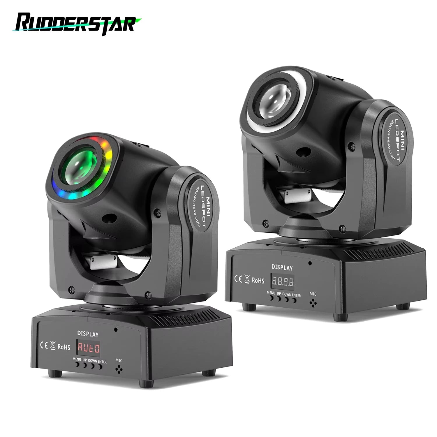 2 Stück 50W Beam Moving Head Licht RGB Farbmischung Musterlichter Bühneneffektbeleuchtung für Disco Show Konzert Party KTV Theater