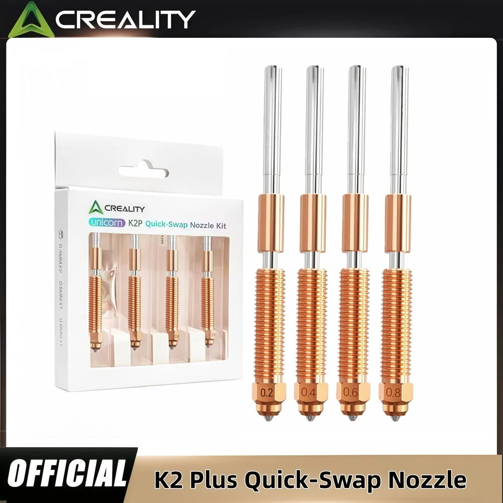Creality Original K2 Plus Düsenset 0.4/0.6/0.8mm, gehärteter Stahl, hoher Durchfluss, 3D-Druckerzubehör