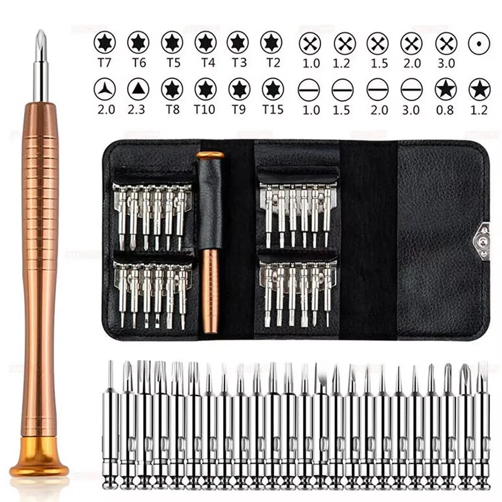 Präzisions-Schraubendreher-Set, Laptop-Werkzeugs atz, 152/25 in 1 profession ellen Computerschraubendreher-Reparatur satz t5 t6 Torx-Schrauben dreher