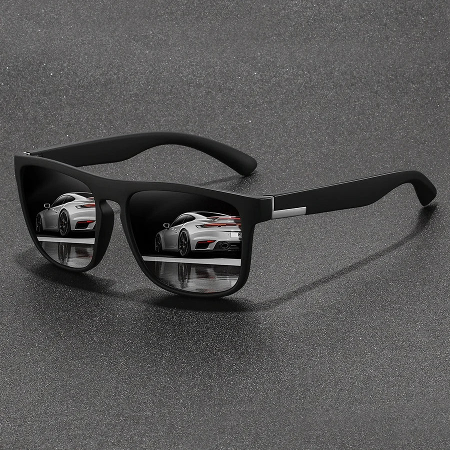 Mode Vintage quadratische Sport Sonnenbrille Männer Frauen Angeln fahren Mann Luxusmarke Designer Sonnenbrille Anti-Blend-Brille uv400