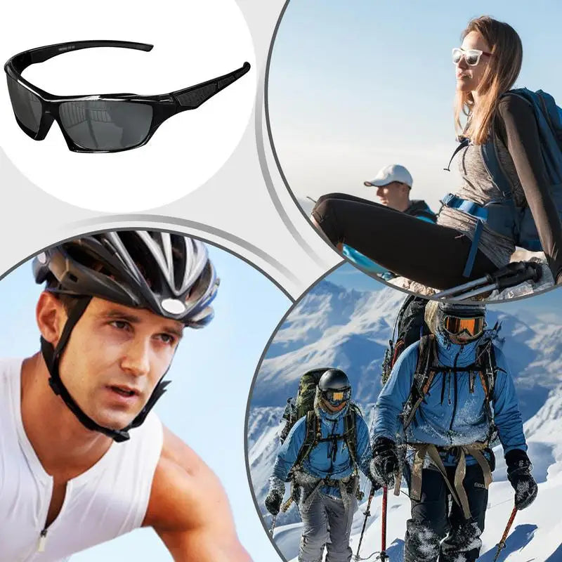 Polarisierte Sonnenbrille für Herren, umfassender Schutz, Sonnenbrille, bequemer, leichter Rahmen, Sportbrille zum Fahren, Angeln