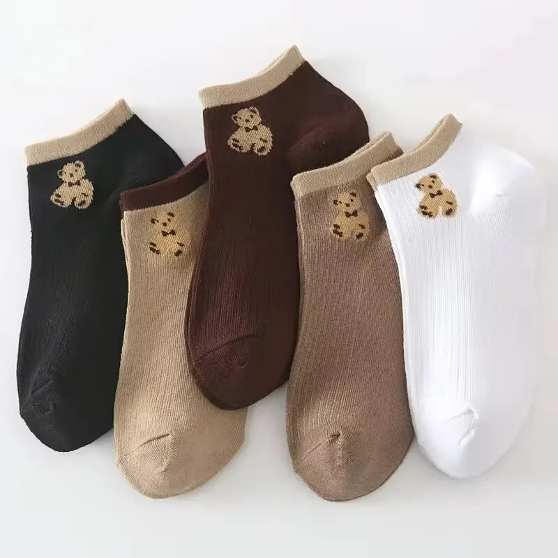 10 Paar Damen-Socken mit Cartoon-Muster, trendige und modische, vielseitige Socken, leichte, atmungsaktive, bequeme Freizeitsocken